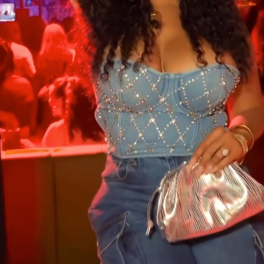 Denim Diamond Bustier
